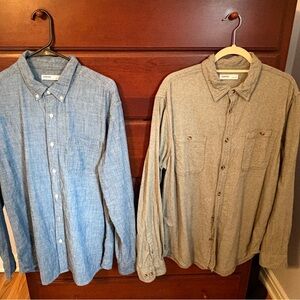 Sonoma Casual Blue and Gray Button-Down Shirts